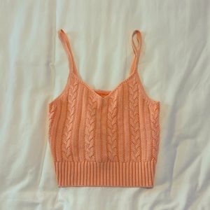 American eagle knitted pink top